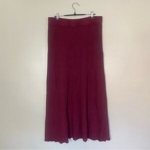Free People Maxi Sweater Flowy Skirt – Large, Mulberry